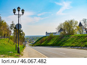 Никольский взвоз у Тобольского кремля. Город Тобольск (2019 год). Стоковое фото, фотограф Александр Тараканов / Фотобанк Лори
