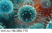 Microscope virus or bacteria close up. Стоковое AI-видео, аниматор Ирина Старикова / Фотобанк Лори