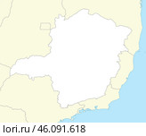 Location map of Minas Gerais is a state of Brazil. Стоковая иллюстрация, иллюстратор Максим Гребешков / Фотобанк Лори