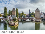 Bridge Ponts Couverts, Strasbourg (2016 год). Стоковое фото, фотограф Boris Breytman / Фотобанк Лори