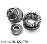 Gear metal wheels, isolated on white background. Стоковое фото, фотограф Сергей Толмачёв / Фотобанк Лори