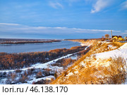 Вид  реку Иртыш. Город Тобольск (2015 год). Стоковое фото, фотограф Александр Тараканов / Фотобанк Лори
