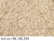 Beautiful limestone surface with natural uneven fracture and diagonal crack. Fragment of a rock. Natural background. Copy space. Стоковое фото, фотограф Роман Дзюбало / Фотобанк Лори