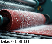 Automatic washing and cleaning of carpets. Industrial line for washing carpets. Стоковое AI-изображение, AI-художник Евгений Ткачёв / Фотобанк Лори
