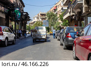 Ordinary narrow street in center of the old city of Damascus. Republic of Syria. Редакционное фото, фотограф Евгений Ткачёв / Фотобанк Лори