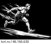 Бегущий человек. Логотип. Стоковое AI-изображение, AI-художник Руслан Лесков / Фотобанк Лори