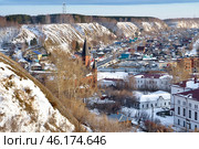 Вид  Никольский взвоз. Город Тобольск (2015 год). Стоковое фото, фотограф Александр Тараканов / Фотобанк Лори