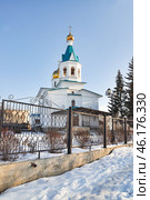 Храм Святого Прокопия Устюжского. Село Армизонское Тюменской области (2015 год). Стоковое фото, фотограф Александр Тараканов / Фотобанк Лори