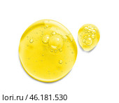 Drops of cosmetic serum on white background. Стоковое фото, фотограф Pixel_shot / Фотобанк Лори