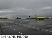 Самолёты в московском международном аэропорту Домодедово (2020 год). Редакционное фото, фотограф Free Wind / Фотобанк Лори