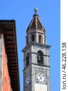 Parish church of Saints Peter and Paul. Town of Ascona, district of Locarno in the canton of Ticino in Switzerland. (2023 год). Стоковое фото, фотограф Bala-Kate / Фотобанк Лори