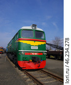 Тепловоз М62-1003, Брестский музей железнодорожной техники, Беларусь (2020 год). Редакционное фото, фотограф Алексей Иванов / Фотобанк Лори