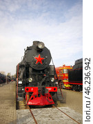 Паровоз Л-5297. Брестский музей железнодорожной техники. Белоруссия (2020 год). Редакционное фото, фотограф Алексей Иванов / Фотобанк Лори