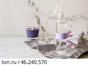 Natural air freshener on light background. Стоковое фото, фотограф Pixel_shot / Фотобанк Лори