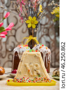 Easter cake on the table, Orthodox holidays. Стоковое фото, фотограф Арзюков Вадим Николаевич / Фотобанк Лори