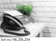 Fax machine close up in an office. Стоковое фото, фотограф Сергей Толмачёв / Фотобанк Лори