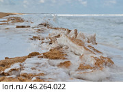 Замёрзшее Азовское море - глыбы льда крупным планом  (Крым) (2017 год) Стоковое фото, фотограф Snezka / Фотобанк Лори