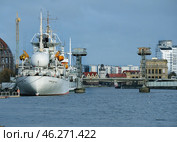 Научно-исследовательское судно "Космонавт Виктор Пацаев" в музее  Мирового океана (2019 год). Редакционное фото, фотограф Ольга Дмитренко / Фотобанк Лори