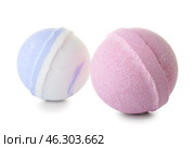 Bath bombs isolated on white background. Стоковое фото, фотограф Pixel_shot / Фотобанк Лори
