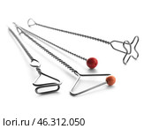 Logopedic probes for speech correction on white background. Стоковое фото, фотограф Pixel_shot / Фотобанк Лори