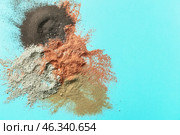 Cosmetic clays on color background. Стоковое фото, фотограф Pixel_shot / Фотобанк Лори