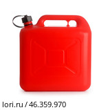 Plastic jerrycan on white background. Стоковое фото, фотограф Pixel_shot / Фотобанк Лори