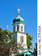 Колокольня церкови Трех Святителей. Город Тюмень (2015 год). Стоковое фото, фотограф Александр Тараканов / Фотобанк Лори