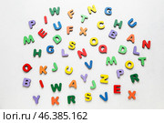 Colorful letters on white background. Alphabet concept. Стоковое фото, фотограф Pixel_shot / Фотобанк Лори