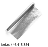 Aluminium foil roll isolated on white background. Стоковое фото, фотограф Pixel_shot / Фотобанк Лори