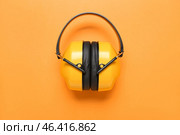 Hearing protectors on color background. Стоковое фото, фотограф Pixel_shot / Фотобанк Лори