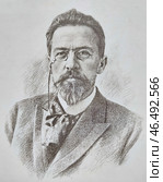 Антон Павлович Чехов (1860-1904) - русский писатель, прозаик, драматург, публицист, врач, общественный деятель в сфере благотворительности. Классик мировой литературы. Редакционное фото, фотограф Сергей Елизарьев / Фотобанк Лори