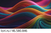 Abstract design background Vibrant waves of colour dance across the digital landscape in a stunning light show. Стоковое AI-видео, аниматор Оксана Медведева / Фотобанк Лори