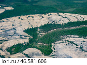Забайкальский край. Вид на лес и Чарские пески. Стоковое фото, фотограф Евгений Епанчинцев / ТАСС / Фотобанк Лори