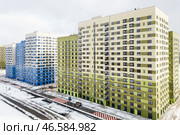 Москва. Многоэтажные жилые дома в районе Некрасовка Юго-Восточного административного округа (2020 год). Стоковое фото, фотограф Михаил Джапаридзе / ТАСС / Фотобанк Лори