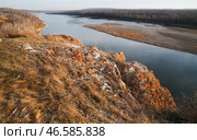 Кемеровская область. Вид на реку Томь с Яшкинских гор. Стоковое фото, фотограф Максим Киселев / ТАСС / Фотобанк Лори