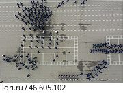 Военнослужащие на плацу. Стоковое фото, фотограф Александр Рюмин / ТАСС / Фотобанк Лори