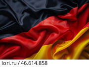 Флаг Германии как символ национальной гордости и поддержки сборной на международных спортивных соревнованиях. Редакционное AI-изображение, AI-художник Anna Leeva / Фотобанк Лори
