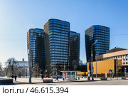 SKY VIEW. Новый 20-этажный жилой комплекс премиум класса . Дружинниковская ул.,15А., город Москва, Россия. Редакционное фото, фотограф Владимир Устенко / Фотобанк Лори