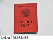 Военный билет гражданина Российской Федерации. Стоковое фото, фотограф Александр Манзюк / ТАСС / Фотобанк Лори