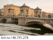 Весенний Петербург. Мост Ломоносова через Фонтанку (2010 год). Стоковое фото, фотограф Александр Алексеев / Фотобанк Лори