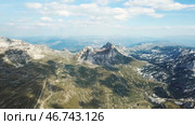Beautiful view of mountains with snowy peaks and green foothills. Стоковое фото, фотограф David Kashakhi / Фотобанк Лори