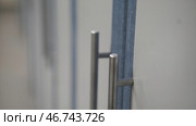 Closeup of closed cells in cloakroom. Стоковое фото, фотограф David Kashakhi / Фотобанк Лори