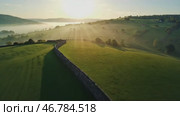 Beautiful landscape with a wall in the background. Стоковое AI-видео, аниматор Sergey Grishin / Фотобанк Лори