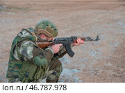 Подготовка военнослужащих на полигоне СВО (2023 год). Редакционное фото, фотограф Sergey Rusanov / Фотобанк Лори