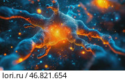 Neural cells of the brain, scientific illustration. Стоковое AI-видео, аниматор Ирина Ручушкина / Фотобанк Лори