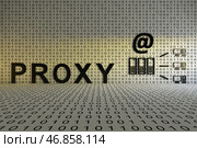 PROXY concept text sunlight 3D illustration. Стоковая иллюстрация, иллюстратор Максим Иванов / Фотобанк Лори