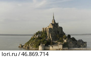 Beautiful Mont Saint Michel cathedral located on the island, Normandy, Northern France, Europe. Стоковое фото, фотограф David Kashakhi / Фотобанк Лори