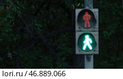 Traffic light with green light and safe to move. Стоковое фото, фотограф David Kashakhi / Фотобанк Лори