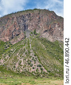 Mountain with alluvial fan. Altai mountain landscape natural background. Стоковое фото, фотограф Сергей Пристяжнюк (Serg Zastavkin) / Фотобанк Лори