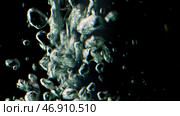 Impulsively moving bubbles of pure water and floating different particles. Стоковая иллюстрация, иллюстратор David Kashakhi / Фотобанк Лори